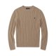 Long-sleeved round-neck horse-patterned knitted sweater