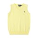 Sleeveless V-neck knitted vest with horse logo
