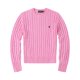 Long-sleeved round-neck horse-patterned knitted sweater