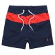 Striped pony sports shorts with drawstring waistband