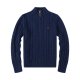 Long-sleeved high-necked horse-patterned knitted sweater
