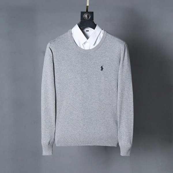 Long-sleeved horse-patterned knitted sweater