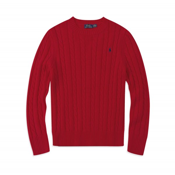 Long-sleeved round-neck horse-patterned knitted sweater