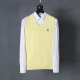 Sleeveless V-neck knitted vest with horse logo