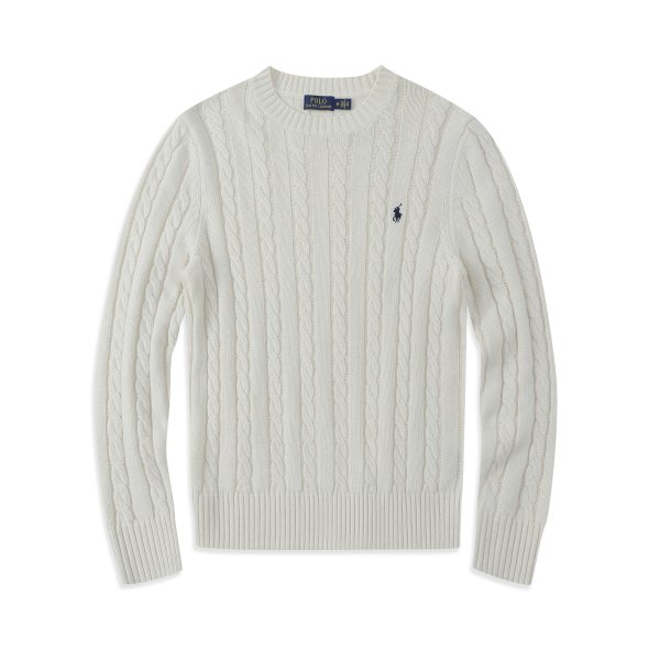 Long-sleeved round-neck horse-patterned knitted sweater