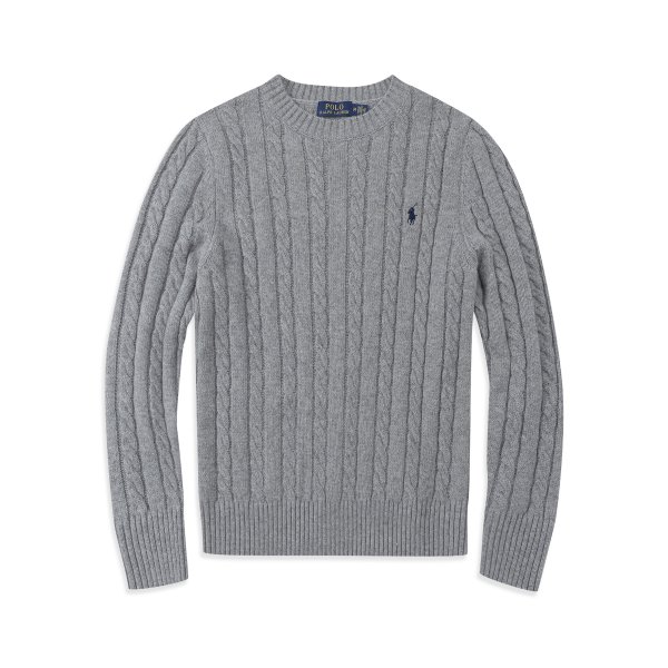 Long-sleeved round-neck horse-patterned knitted sweater