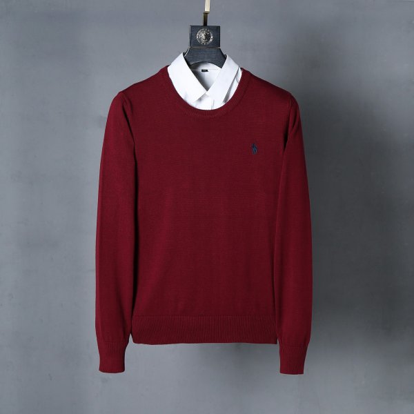 Long-sleeved horse-patterned knitted sweater