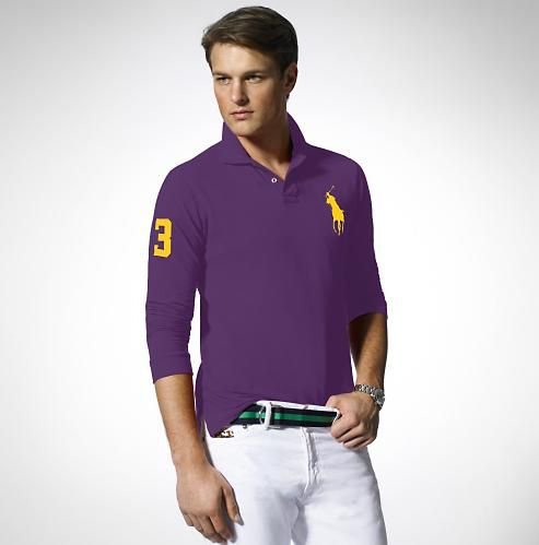 Large size long-sleeved polo shirt