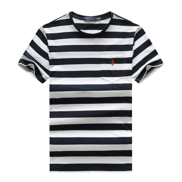 Round-neck striped horse T-shirt