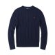 Long-sleeved round-neck horse-patterned knitted sweater