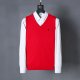 Sleeveless V-neck knitted vest with horse logo