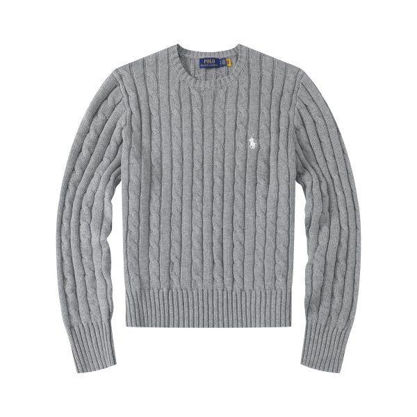 Long-sleeved round-neck horse-patterned knitted sweater