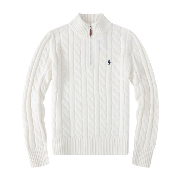 Long-sleeved high-necked horse-patterned knitted sweater
