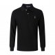 Long-sleeved large-sized colorful logo polo shirt