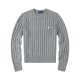 Long-sleeved round-neck horse-patterned knitted sweater