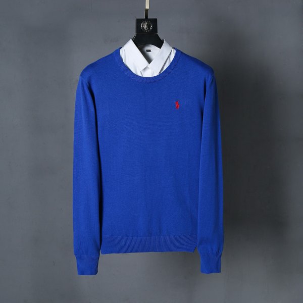 Long-sleeved horse-patterned knitted sweater