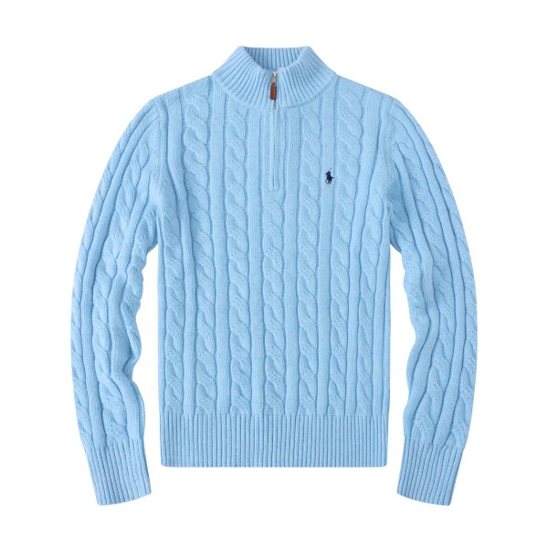 Long-sleeved high-necked horse-patterned knitted sweater