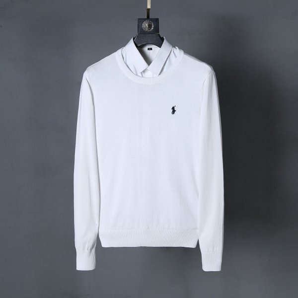 Long-sleeved horse-patterned knitted sweater